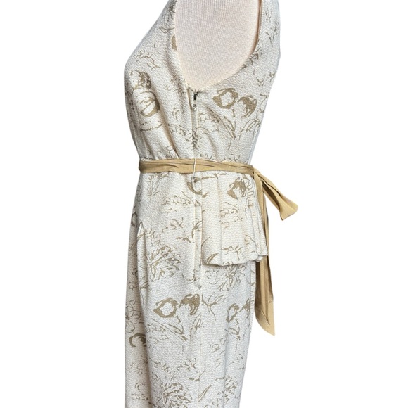 Moulinette Soeurs Cream and Gold Midi Dress - Picture 6 of 9